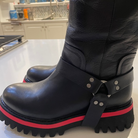 Emanvelle Vee Italian Biker Boots. - Picture 8 of 9